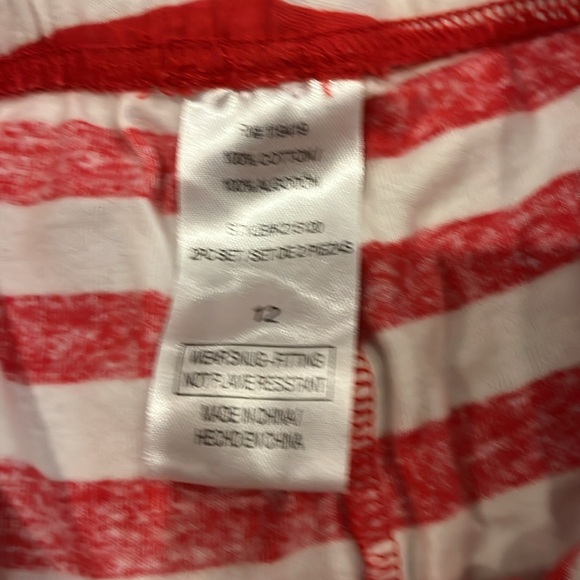 Christmas Pajamarama gingerbread red & white stripe with green trim. “Oh sugar” - Picture 4 of 4